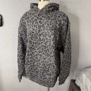 Gray Leopard Comfrt Hoodie